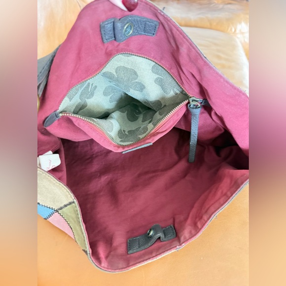 Multicolor Leather & Suede Patchwork Hobo Bag - Picture 5 of 5